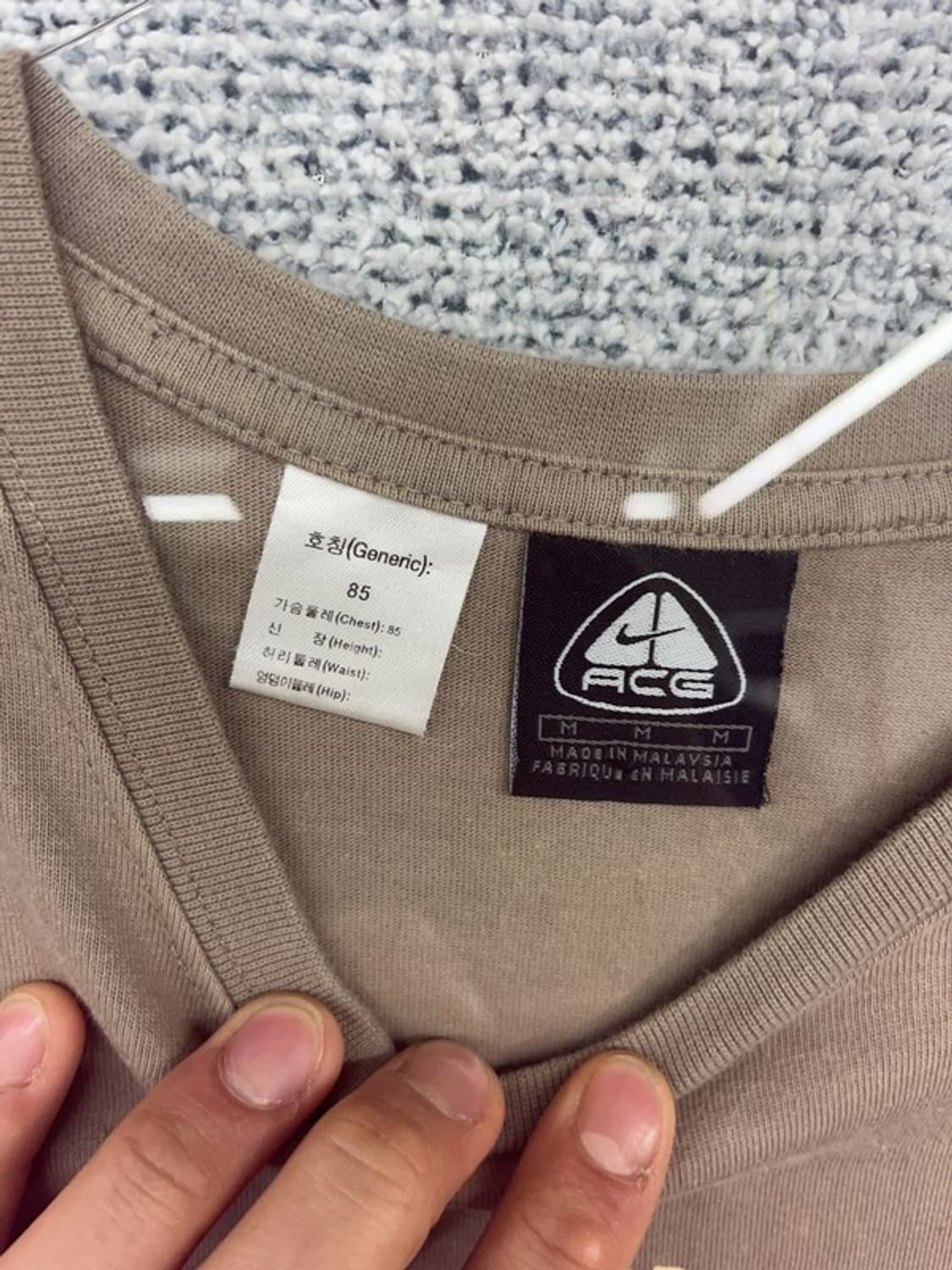 나이키 프린팅 브라운 숏 반팔티 M 상품이미지5
