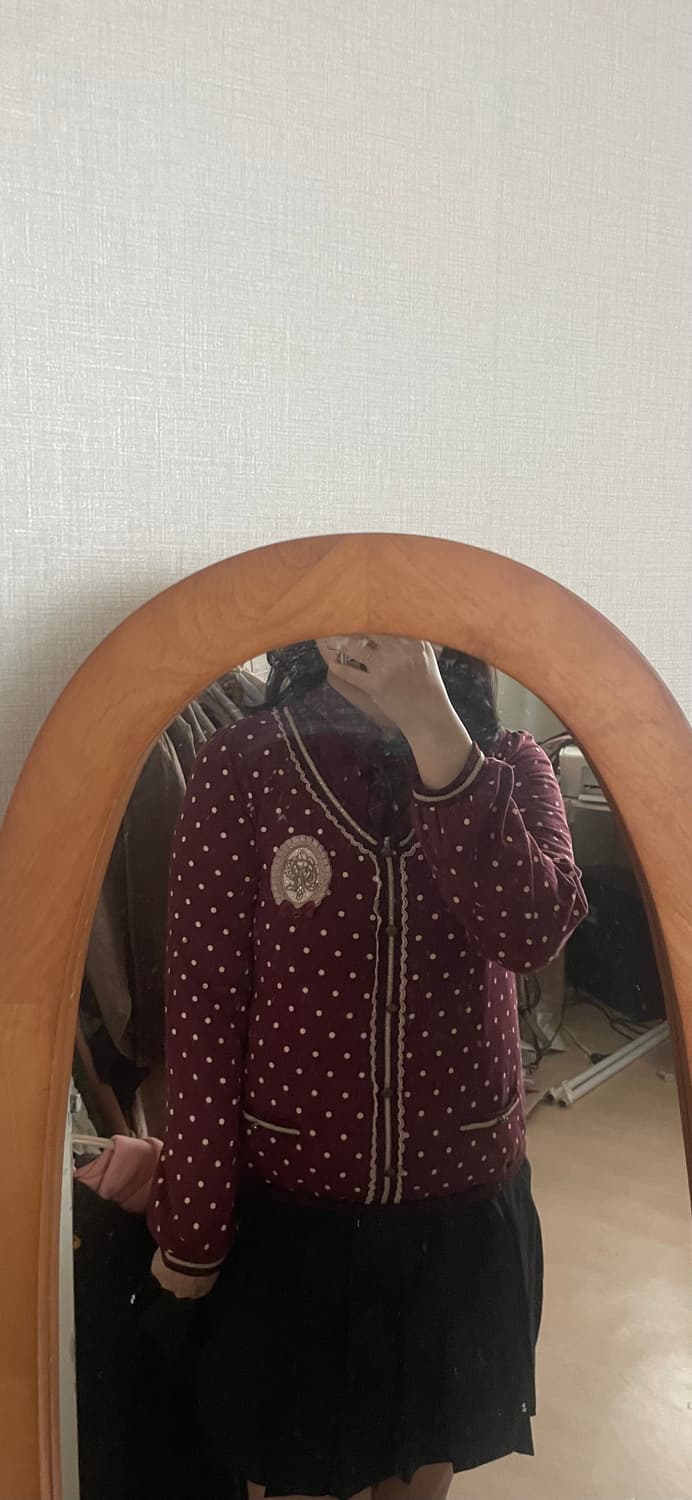 모리걸 빈티지 엑시즈팜 도트 니트 set ♥️🤍🎀 상품이미지5