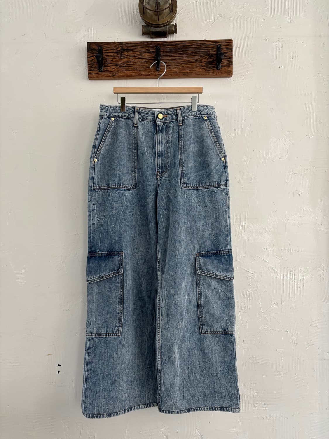 Ganni 가니 카고 데님 워싱 팬츠 상품이미지1