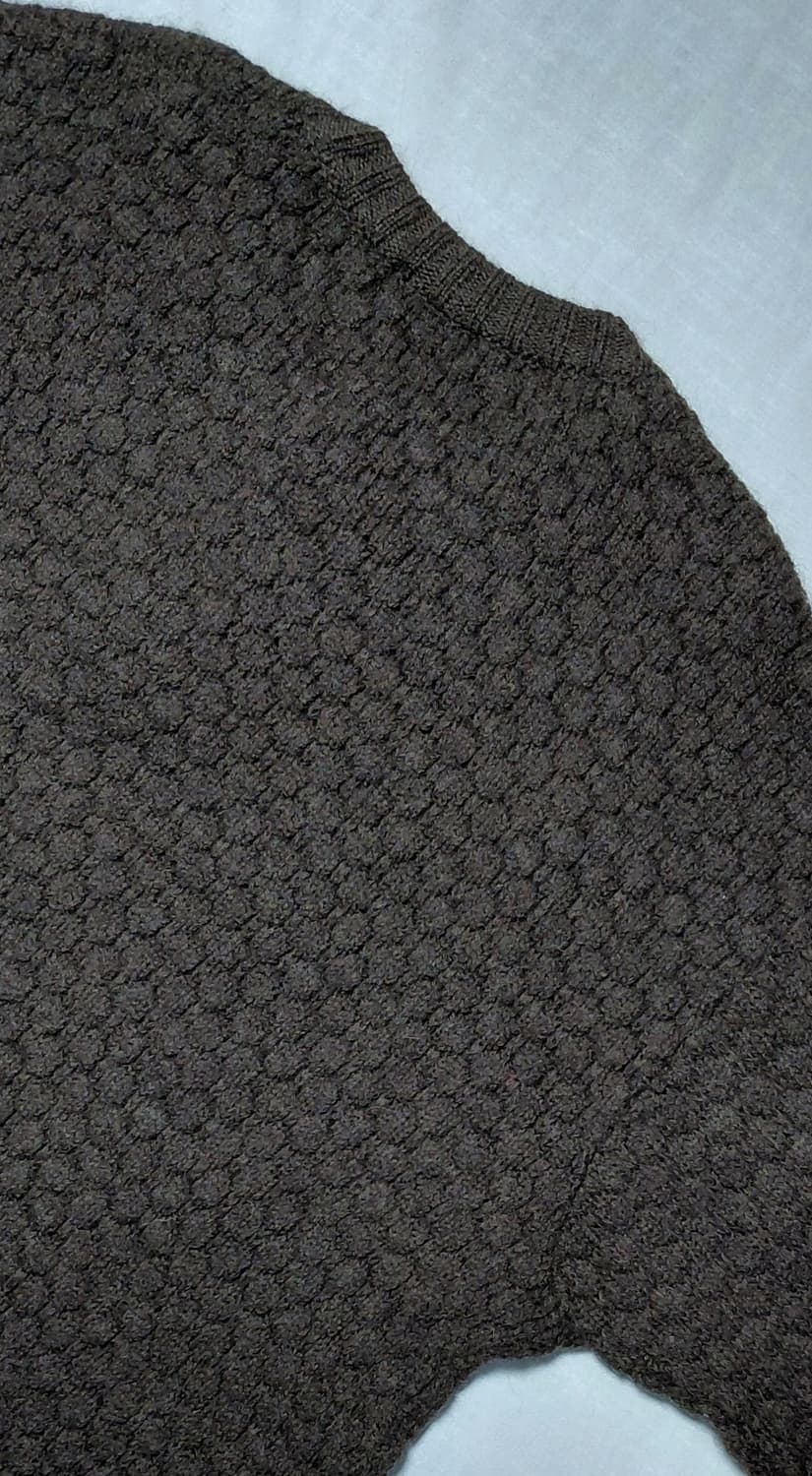 [3L/울100%] 맥그리거 빈티지 헨리넥 패치 니트 (Brown) 상품이미지9