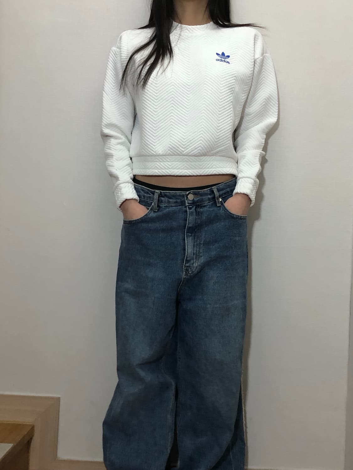 빈티지 아디다스 화이트 파이어버드 크롭 탑 상품이미지3