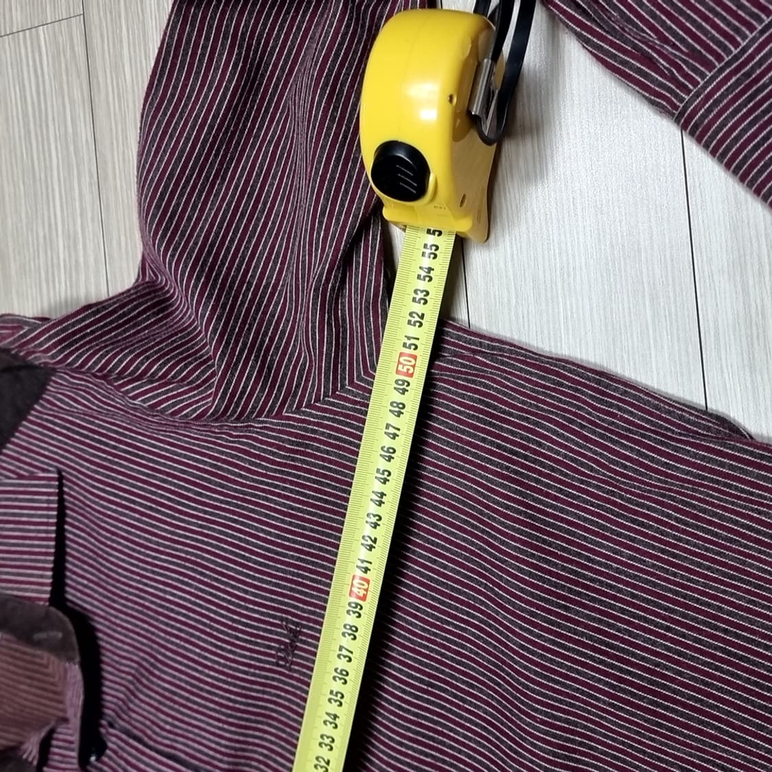 90s 닥스 와인 스트라이프 긴팔 셔츠(100) 상품이미지8