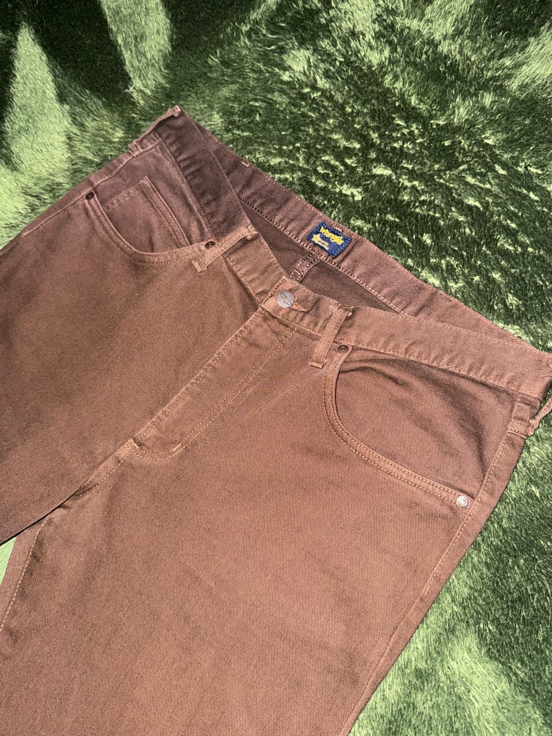 [36] WRANGLER 랭글러 재팬 워시드 코튼 팬츠 브라운 상품이미지2