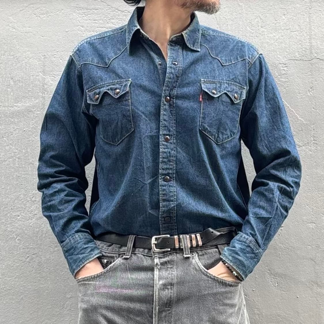 90년대 일본 리바이스 더블티스 웨스턴 셔츠 셀비지 상품이미지10