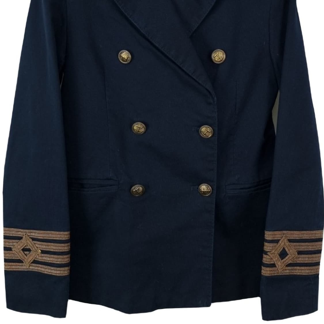 [데님앤서플라이] 금장 네이비 더블 브레스트 자켓 네이비 P01519 상품이미지5