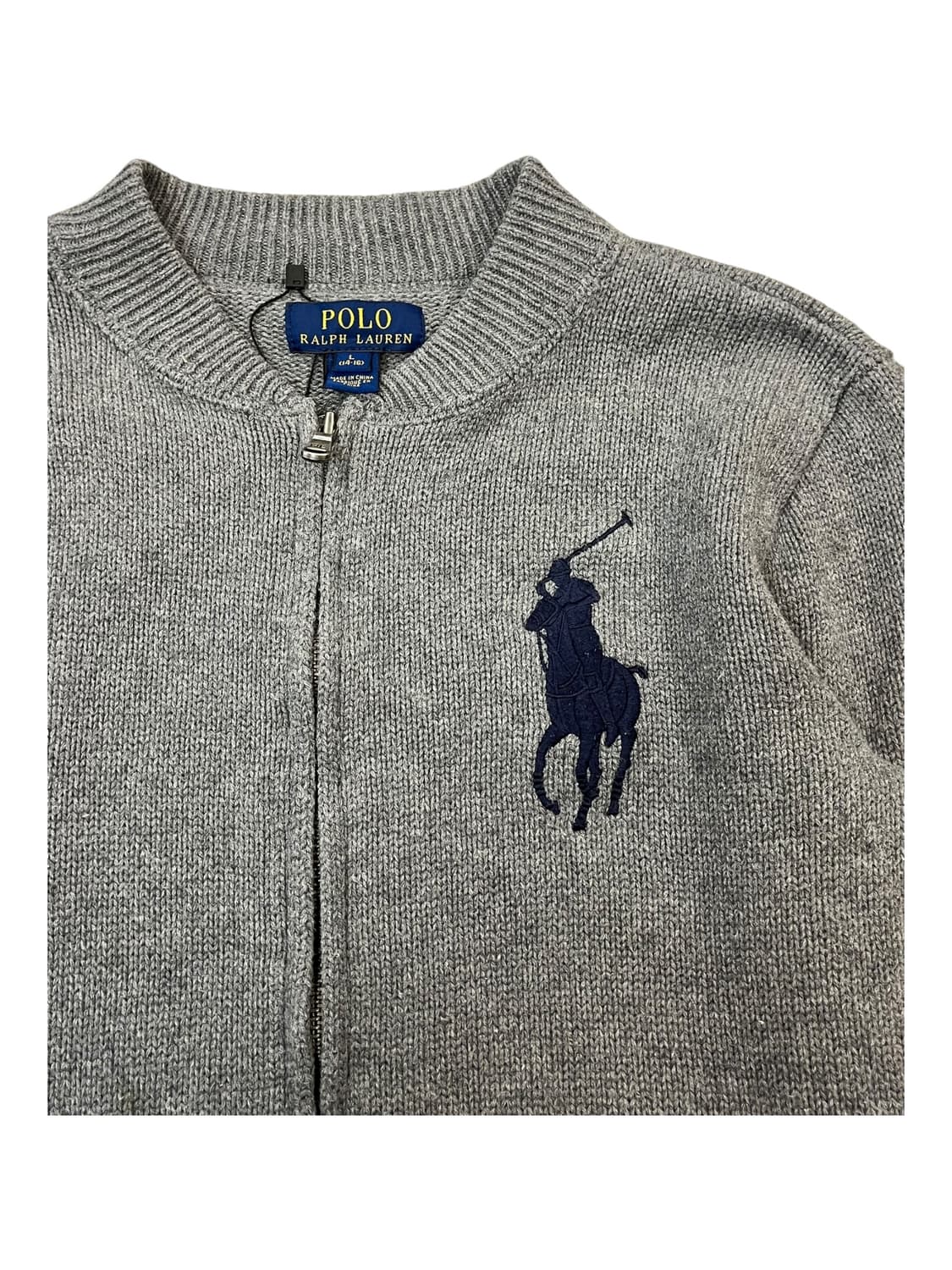 폴로 랄프로렌 빅포니 니트 집업 딥그레이 L #csz1825 상품이미지5