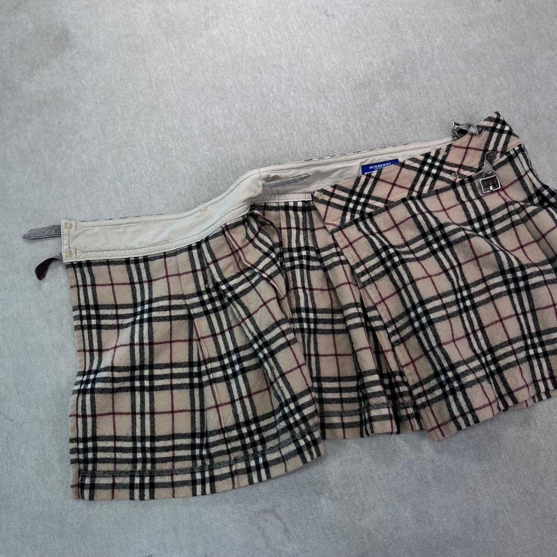 38 버버리 블루라벨 일본텍 울 노바체크 스커트 상품이미지2