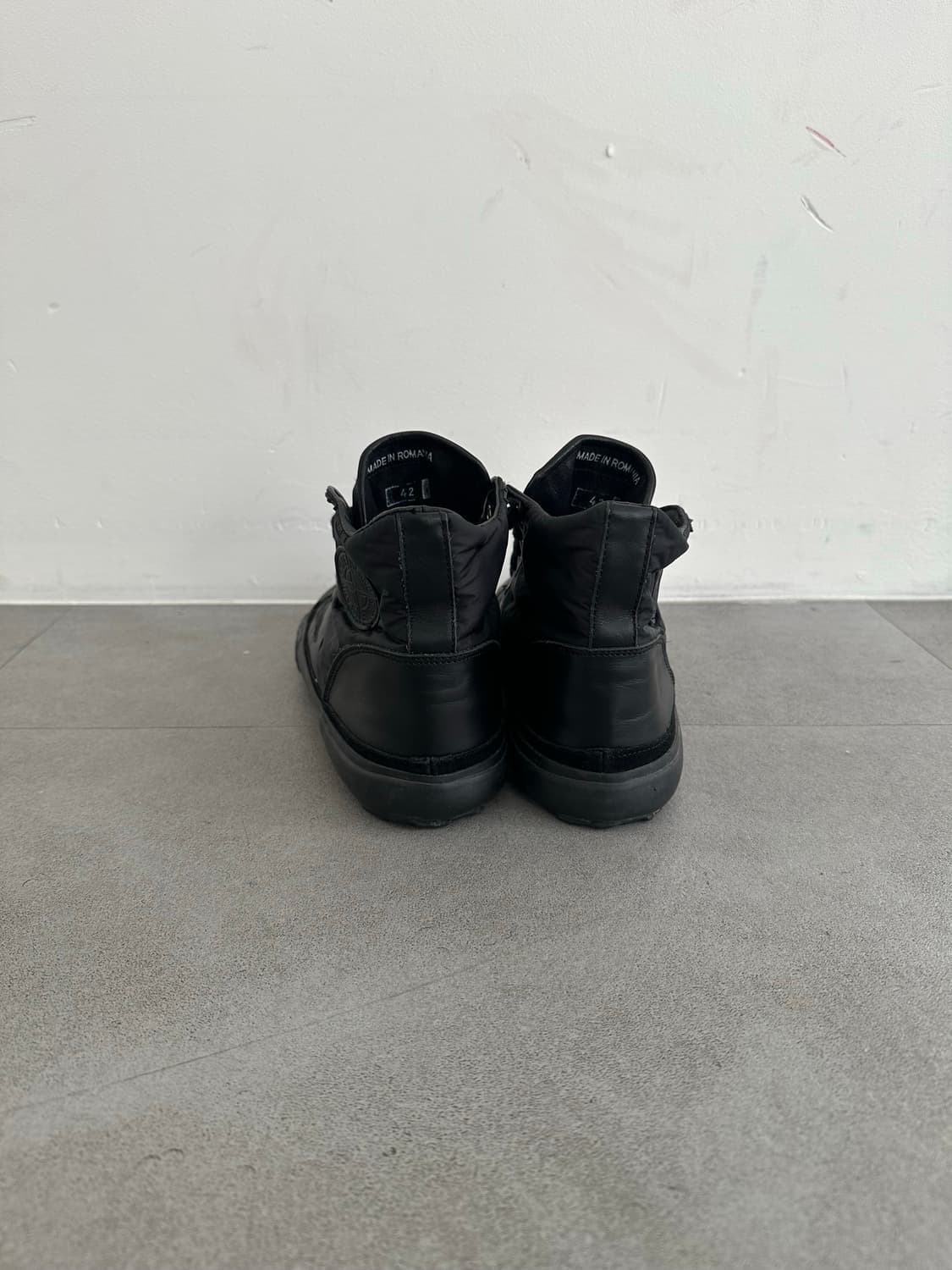 스톤 아일랜드 나일론 레더 유틸리티 하이탑 상품이미지4