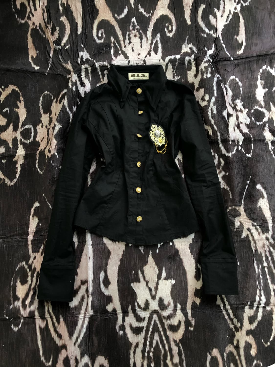 d.i.a. lace gold black shirt 상품이미지6