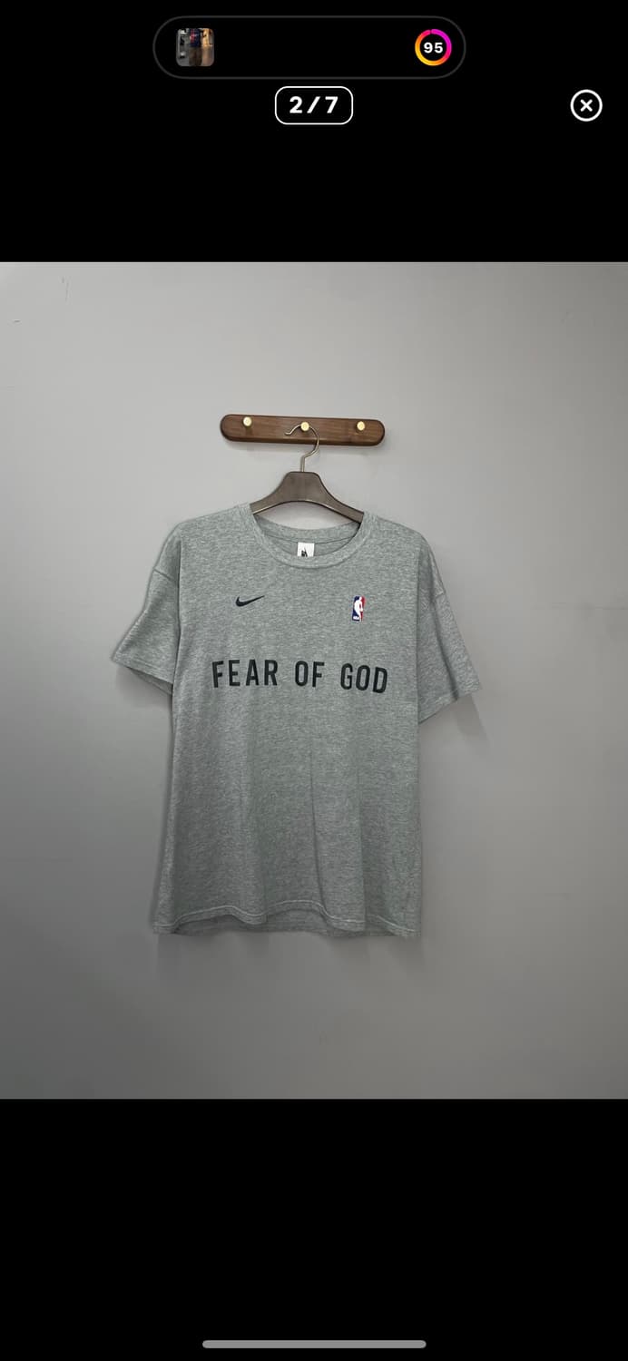 나이키 X 피어오브갓 웜업 그레이 반팔 A3253 상품이미지2