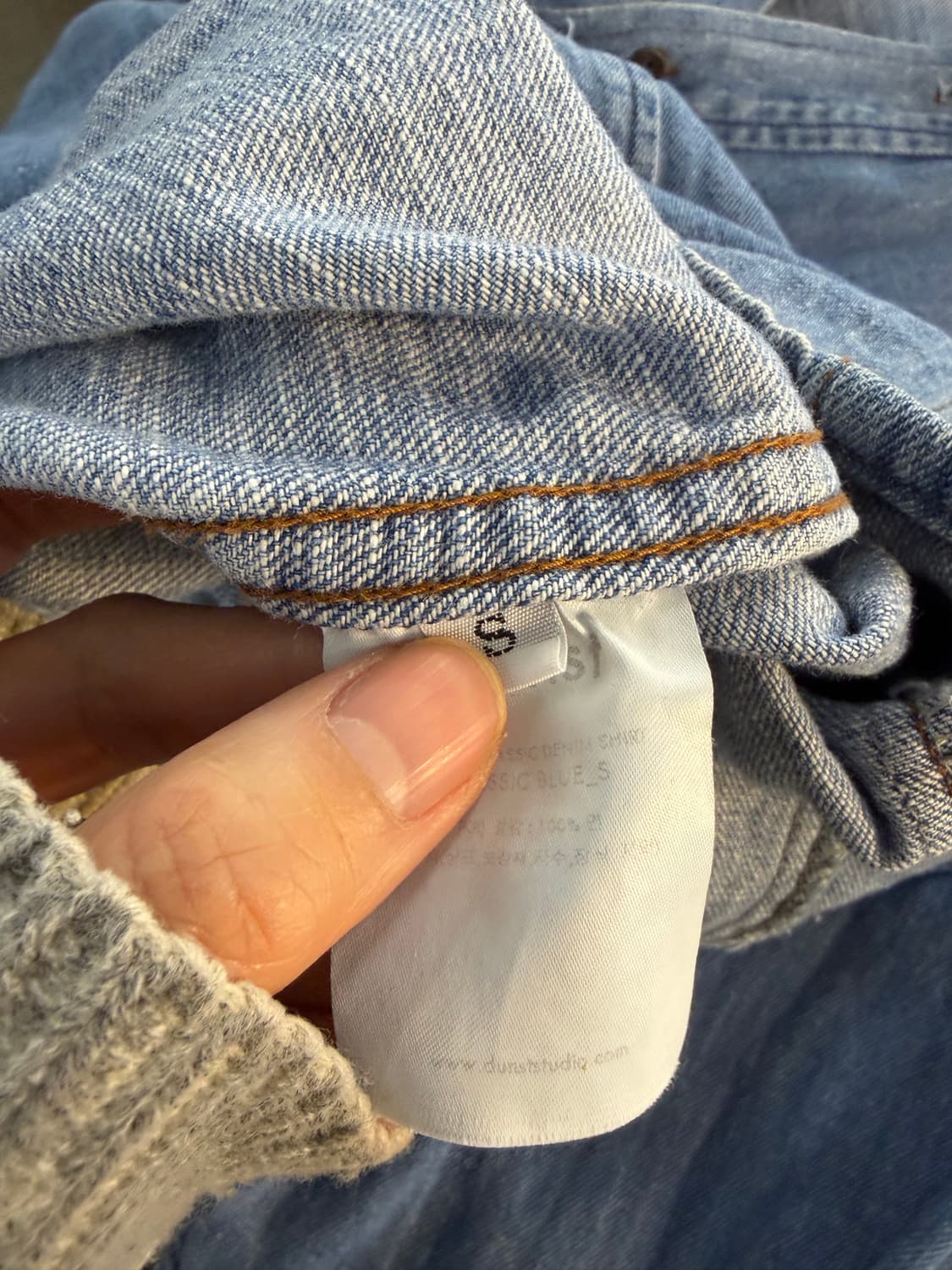 Dunst boyfriend fit denim shirt S 상품이미지6