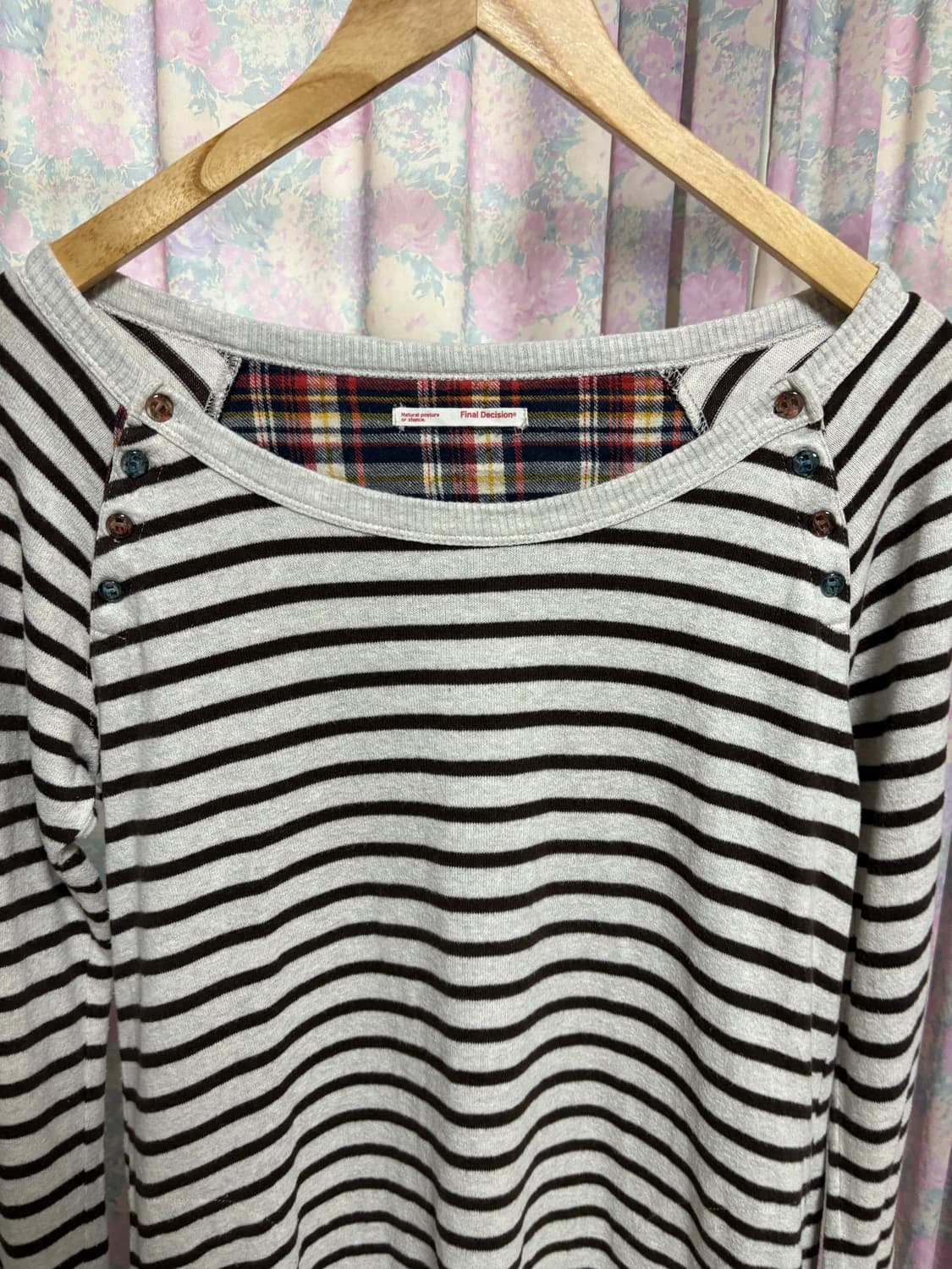 브라운 스트라이프 티셔츠 상품이미지8