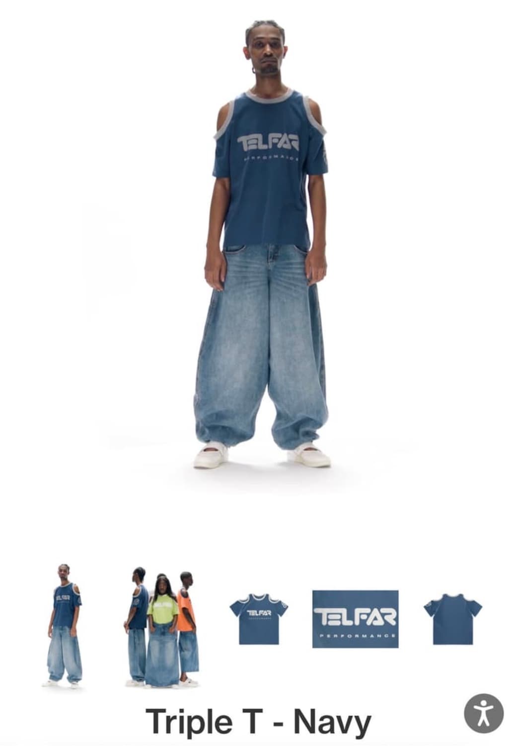 텔파 트리플 티셔츠 네이비 (M) 상품이미지3