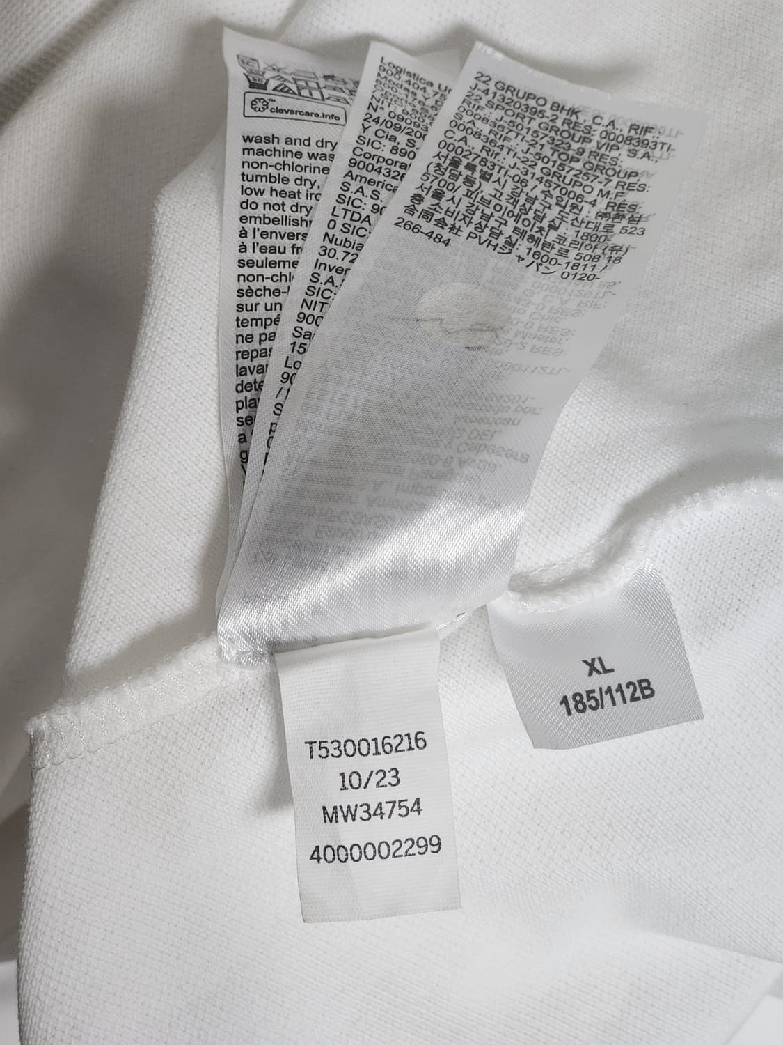 타미힐피거 화이트 반팔 카라티 XL 거의 새상품 상품이미지8