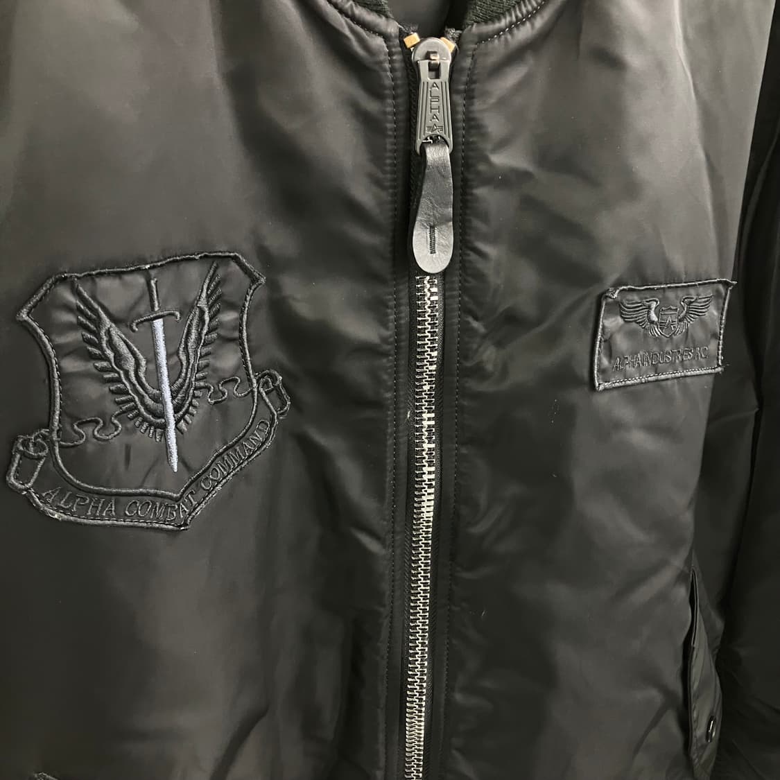 알파인더스트리 블랙 리버시블 ma-1 항공점퍼 XL 상품이미지3