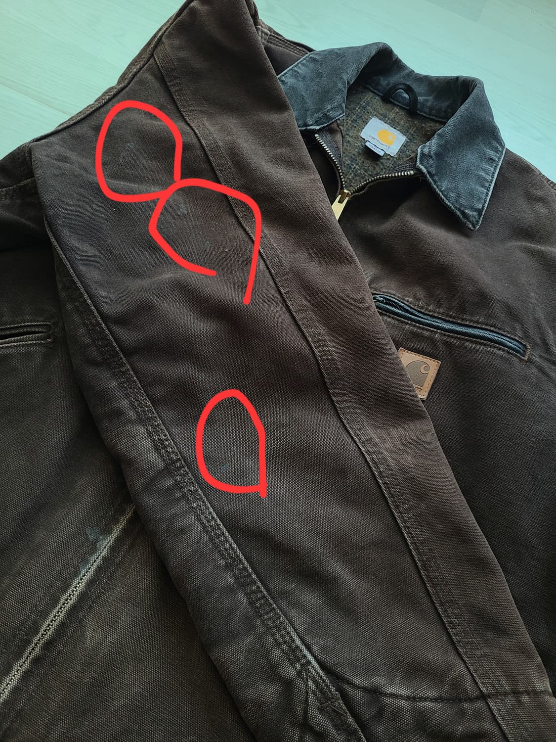 칼하트 j97 dkb 다크브라운 디트로이트 자켓 상품이미지9