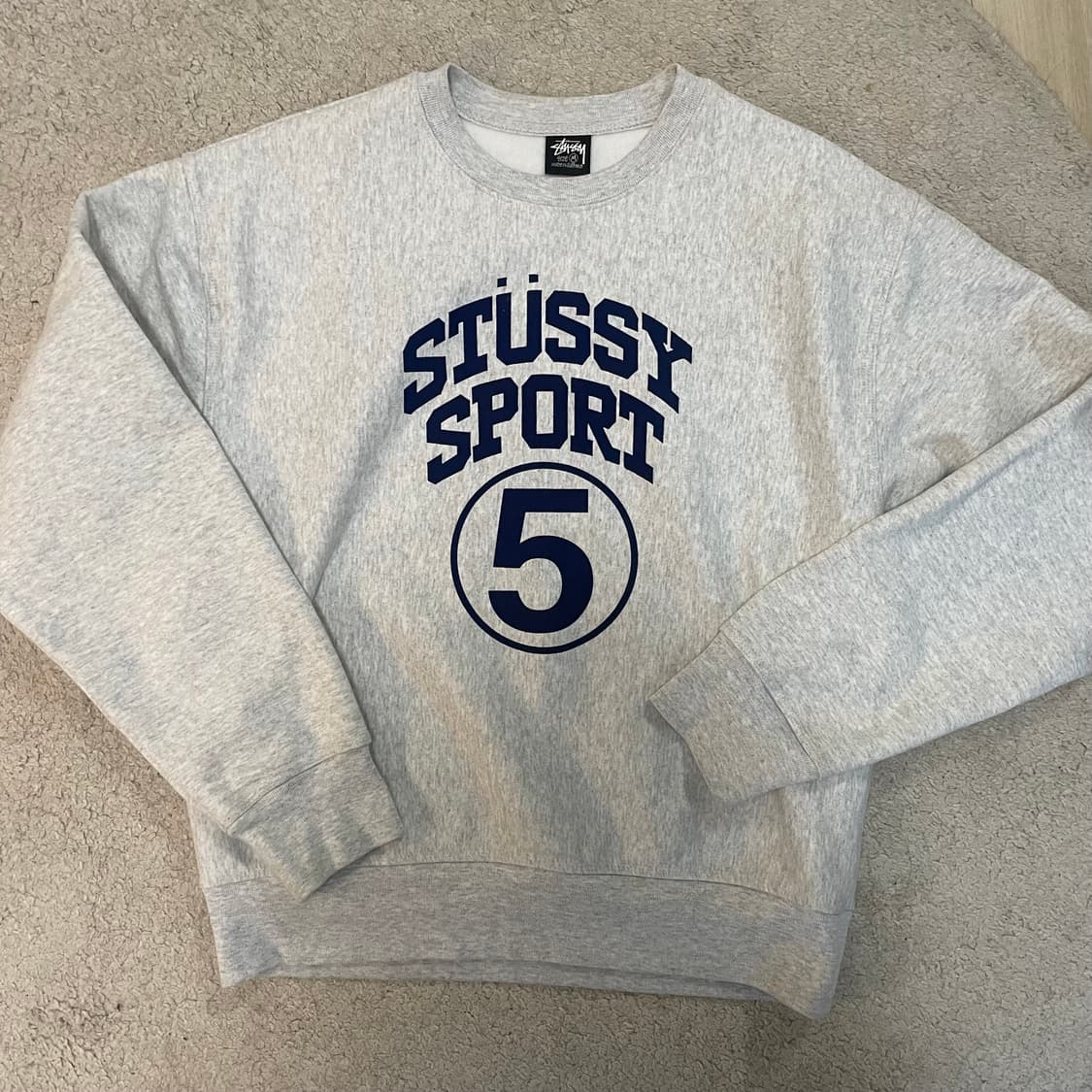 M 스투시 스포츠 5 크루 애쉬 헤더 그레이 맨투맨 상품이미지5