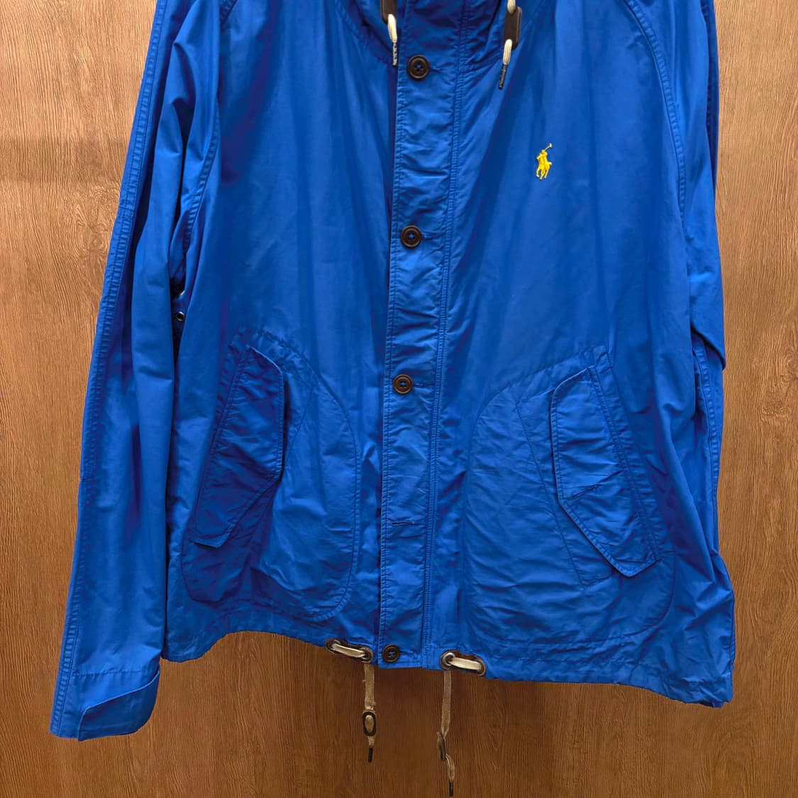 폴로 랄프 로렌 후드 자켓 로고 자수 드로우 스트링 디테일 레귤러핏 블루 상품이미지5