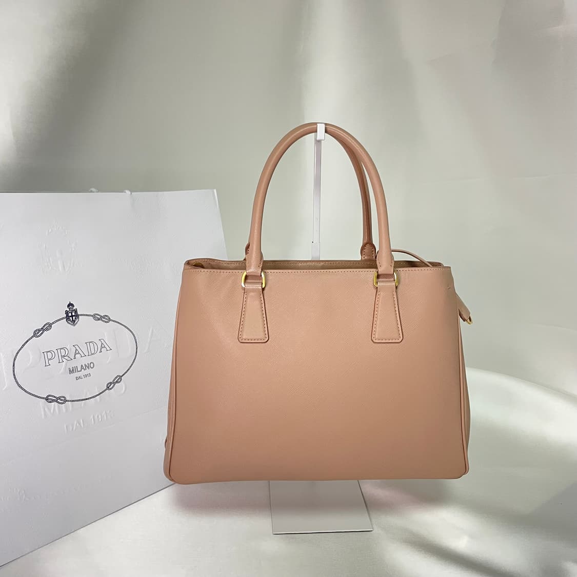 프라다 갤러리아 사피아노 미디움 토트백 핑크베이지 상품이미지3
