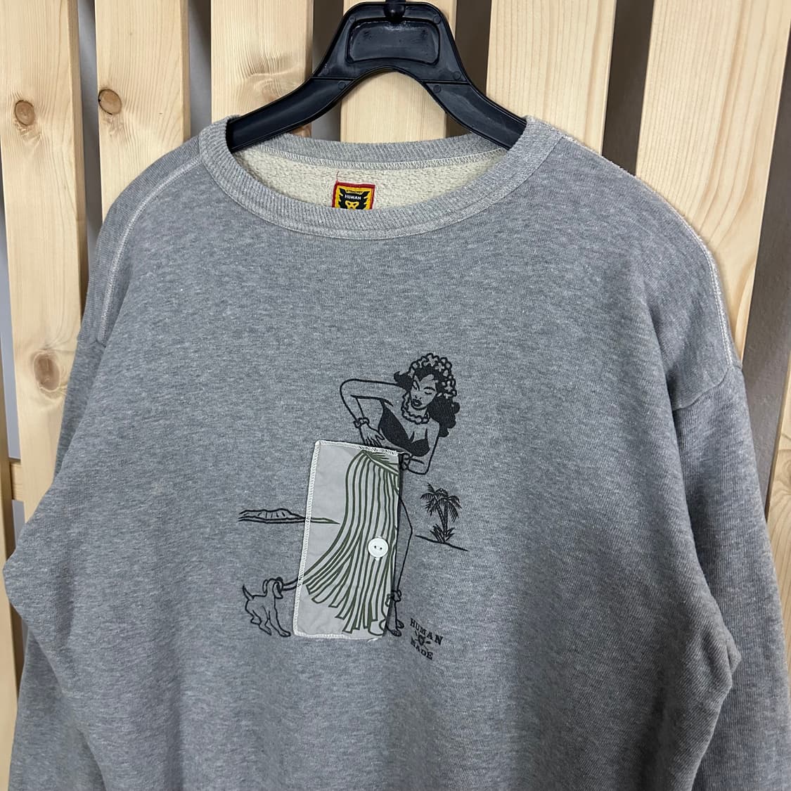 (M) 휴먼메이드 그레이 맨투맨 상품이미지3