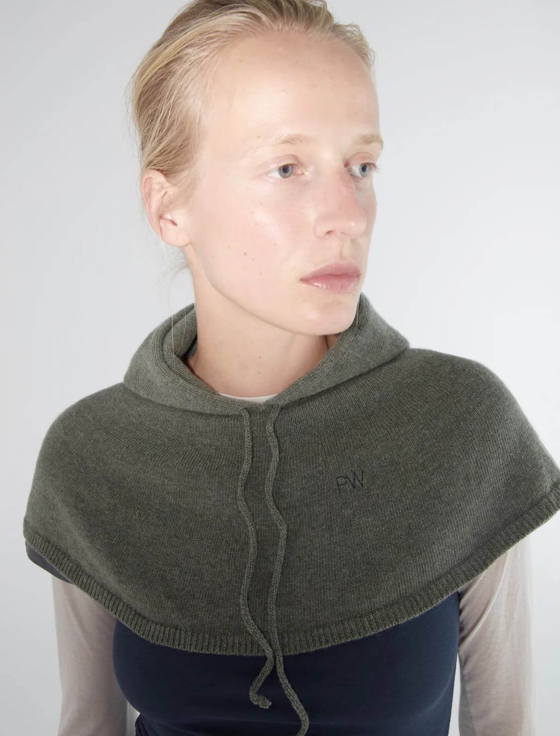 F/ 팔로마울 Luica 후드케이프 / 라이트카키 상품이미지3