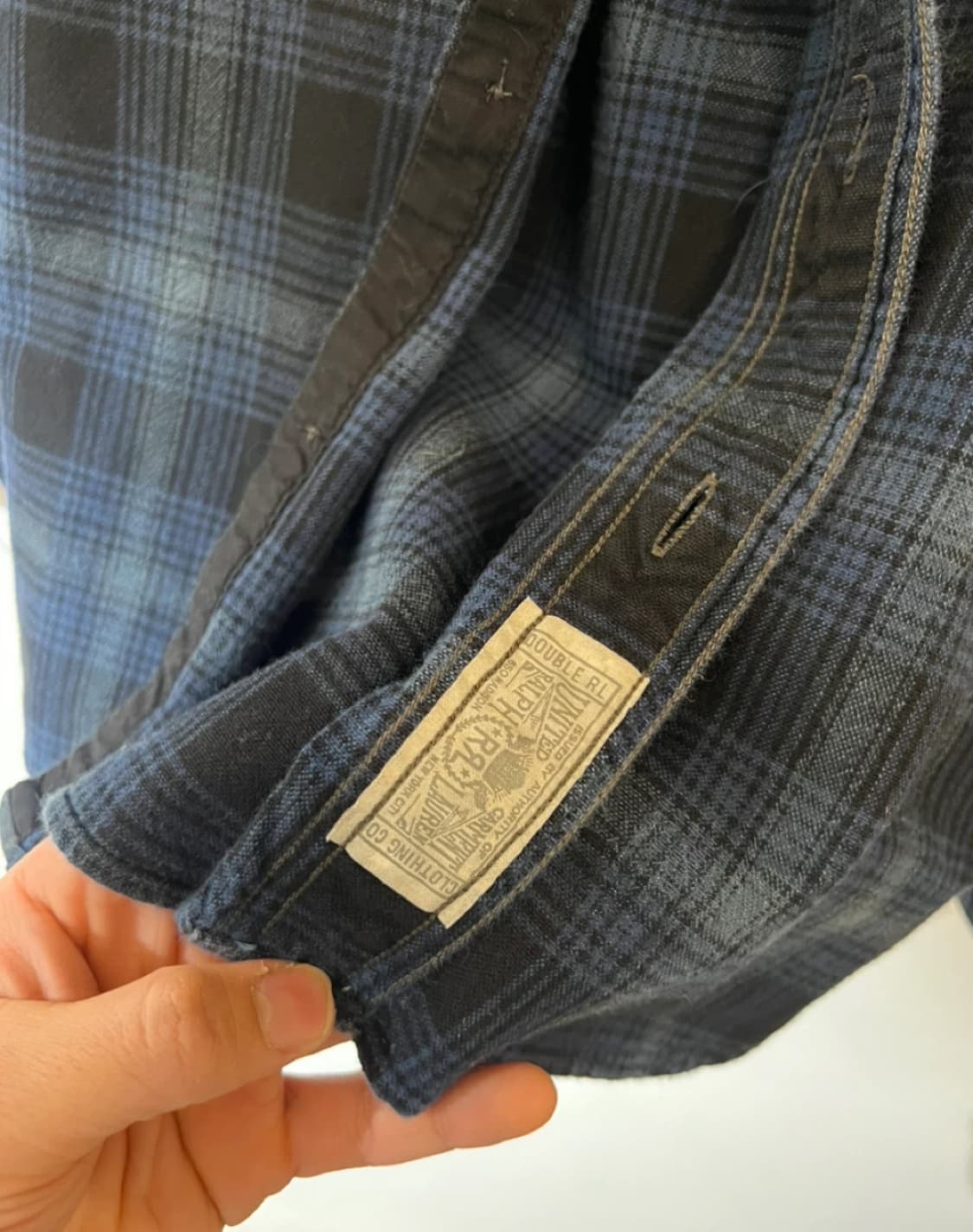 더블알엘 RRL 블루 체크 셔츠 L 상품이미지8