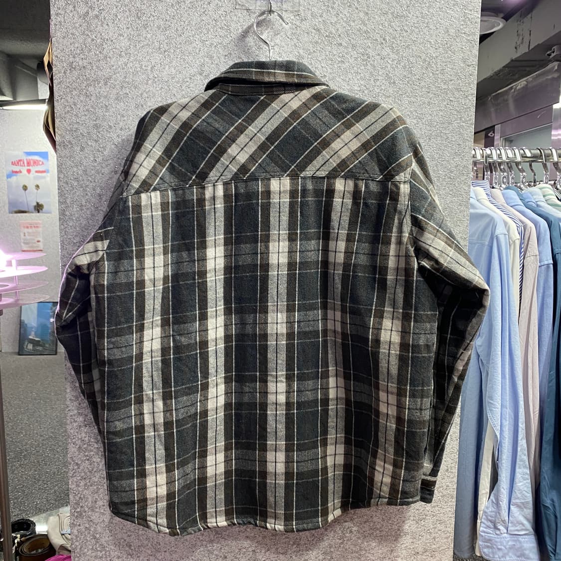 디스이즈네버댓 스펠아웃 체크 누빔 점퍼 B3495 상품이미지5