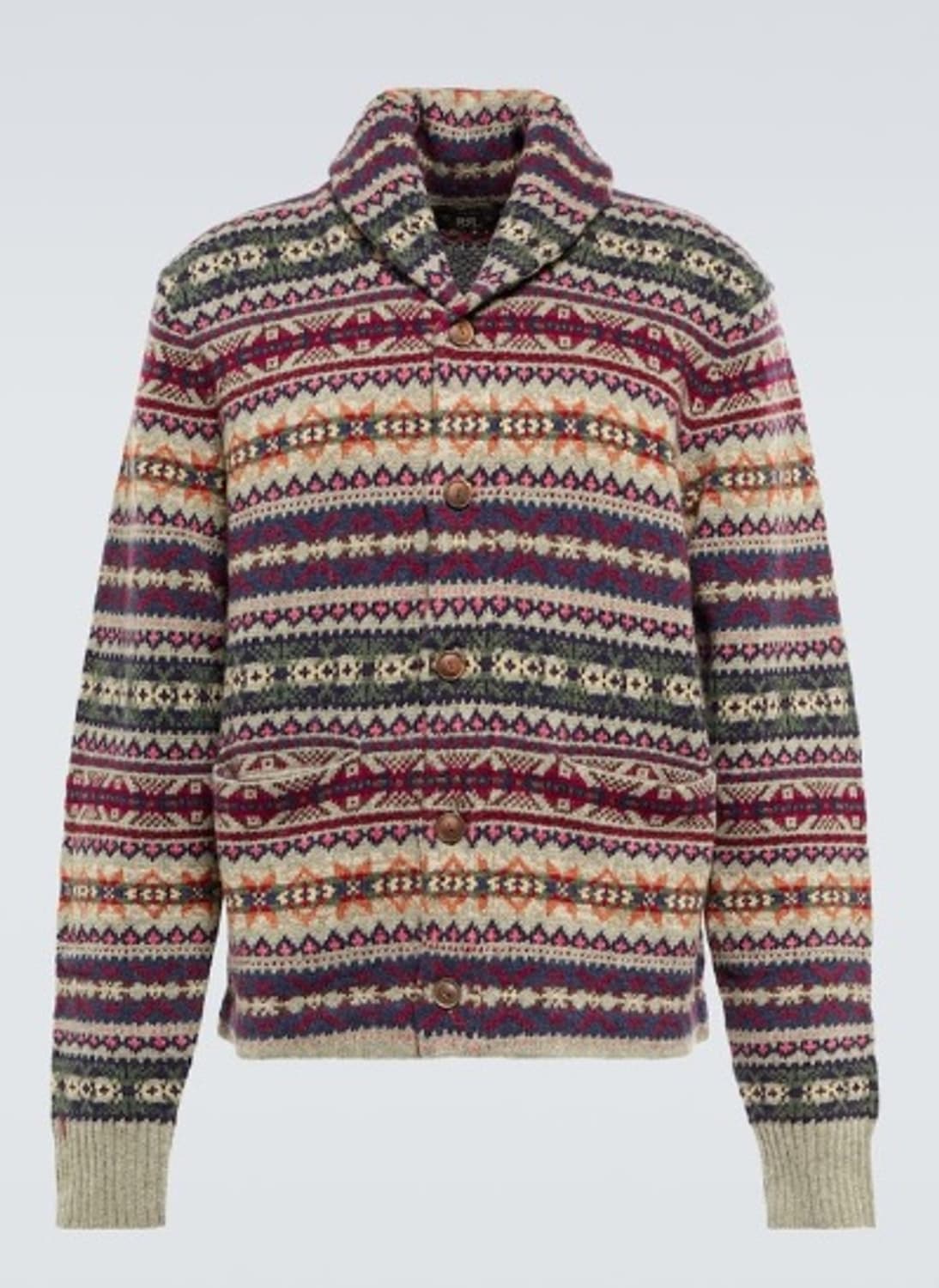 RRL 페어아일 울 캐시미어 숄카라 가디건 L 상품이미지1