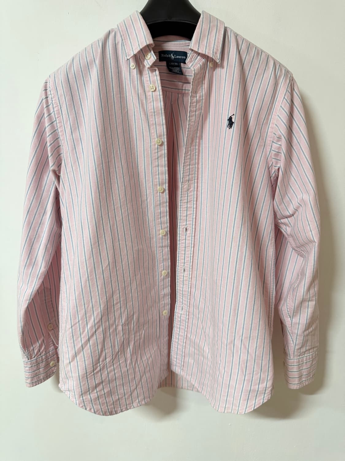 정품 랄프로렌 핑크 스트라이프 옥스퍼드 셔츠 상품이미지3