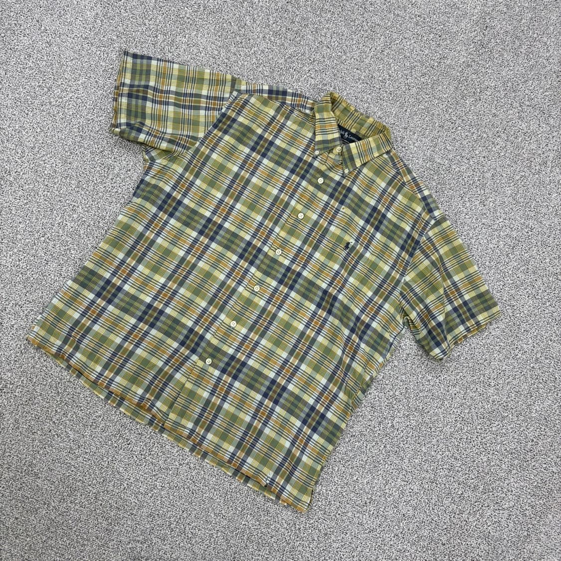 L 폴로 랄프로렌 체크 반팔 셔츠 남방 0420J 상품이미지1