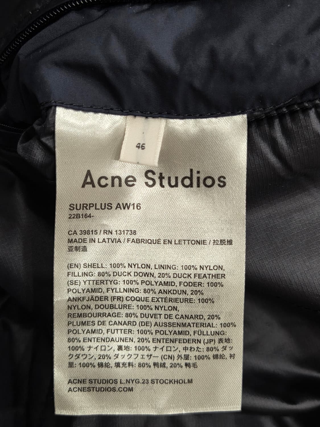 서플라스 패딩 네이비 상품이미지5