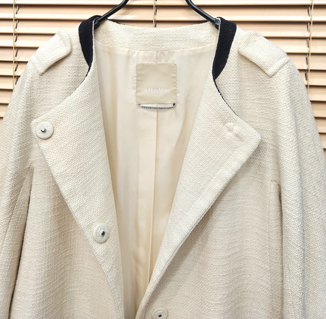 막스마라 아이보리 여성 트위드 코트 상품이미지2