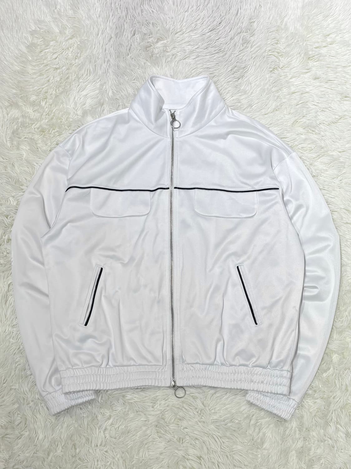 마땡킴 빅로고 화이트 투웨이 트랙탑 상품이미지4