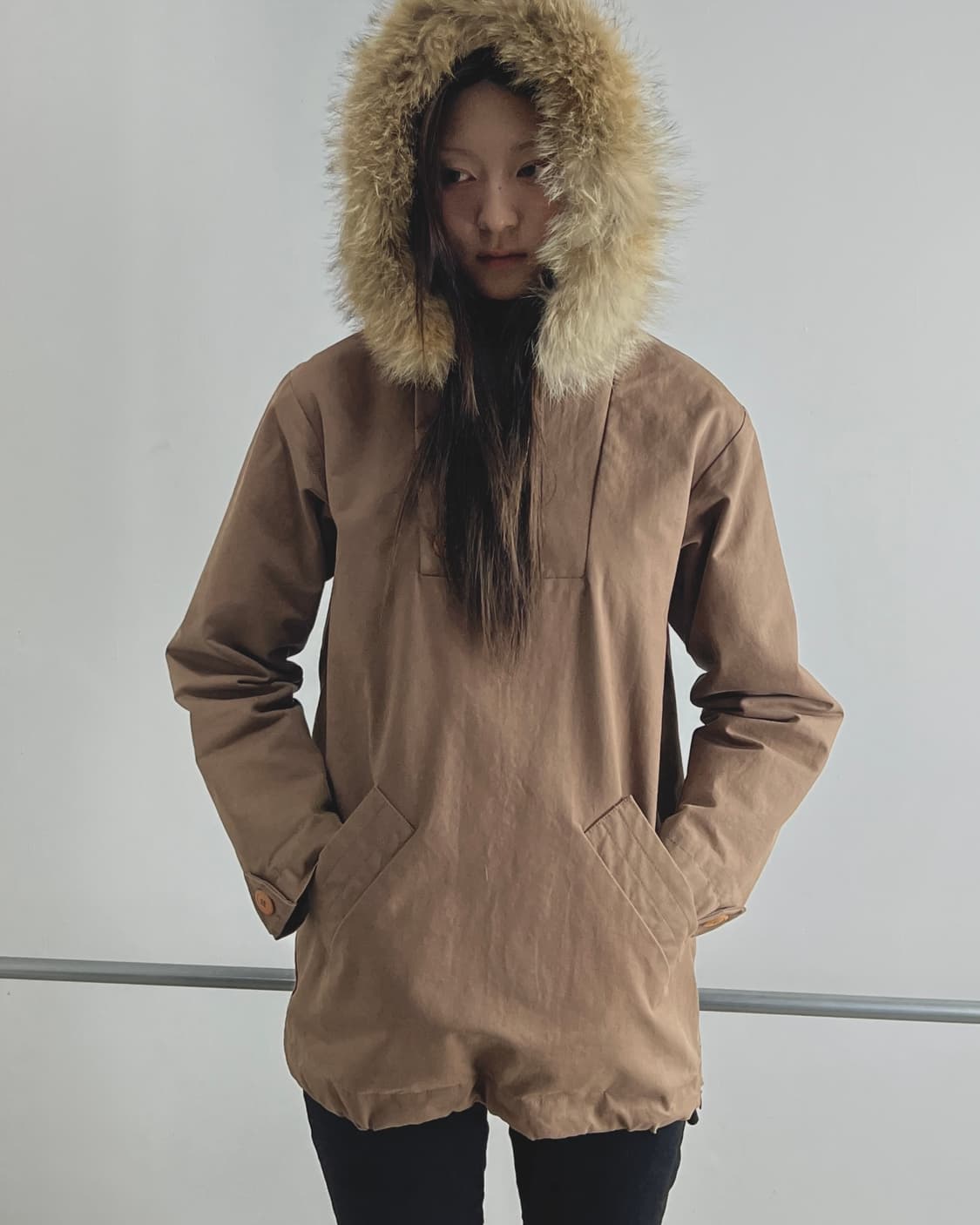 00's A.P.C 아페쎄 밀리터리 퍼 빅 후드 풀오버 자켓 상품이미지1