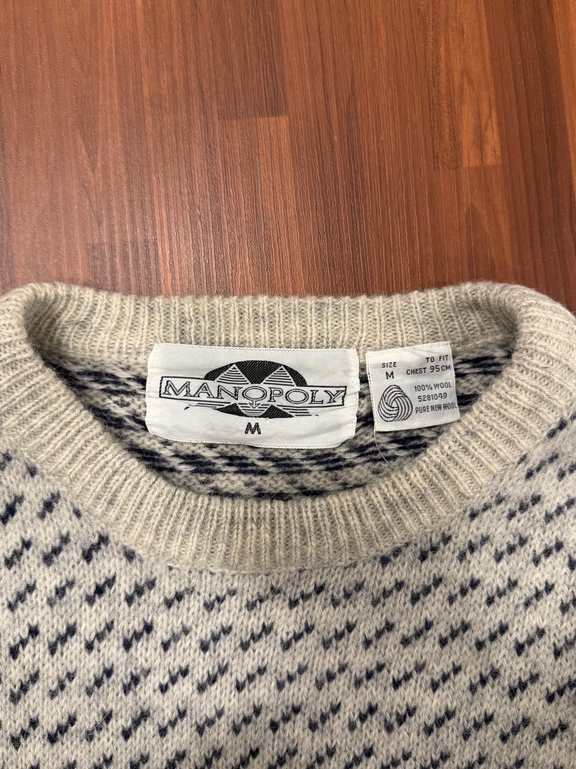 Manopoly 빈티지 패턴 울 니트 상품이미지6