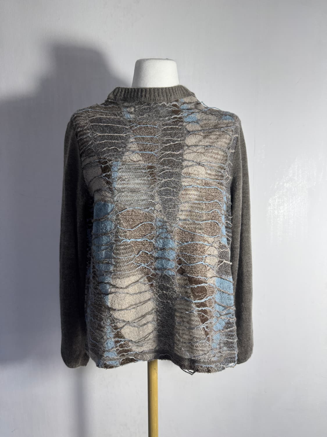 M.&Kyoko 텍스처드 울 니트 아방가르드 그런지 상품이미지2