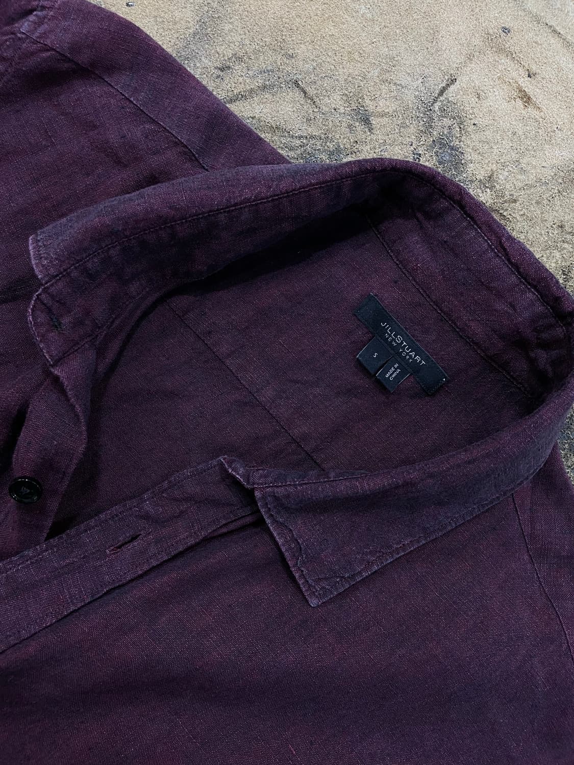 질스튜어트/딥버건디 린넨셔츠(S) 상품이미지3