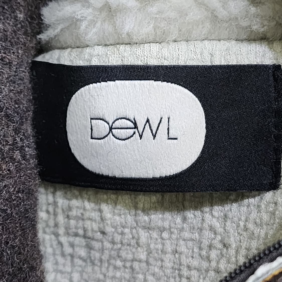 [S] DEWL 보아 양모 후드 코트 (그레이) 상품이미지4