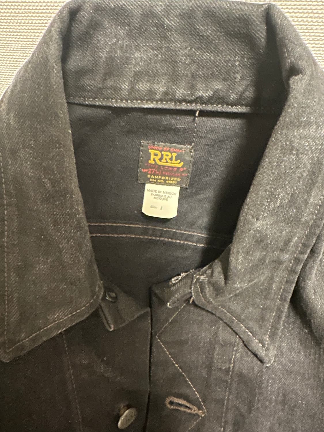 Rrl lot271 블랙 m 상품이미지5