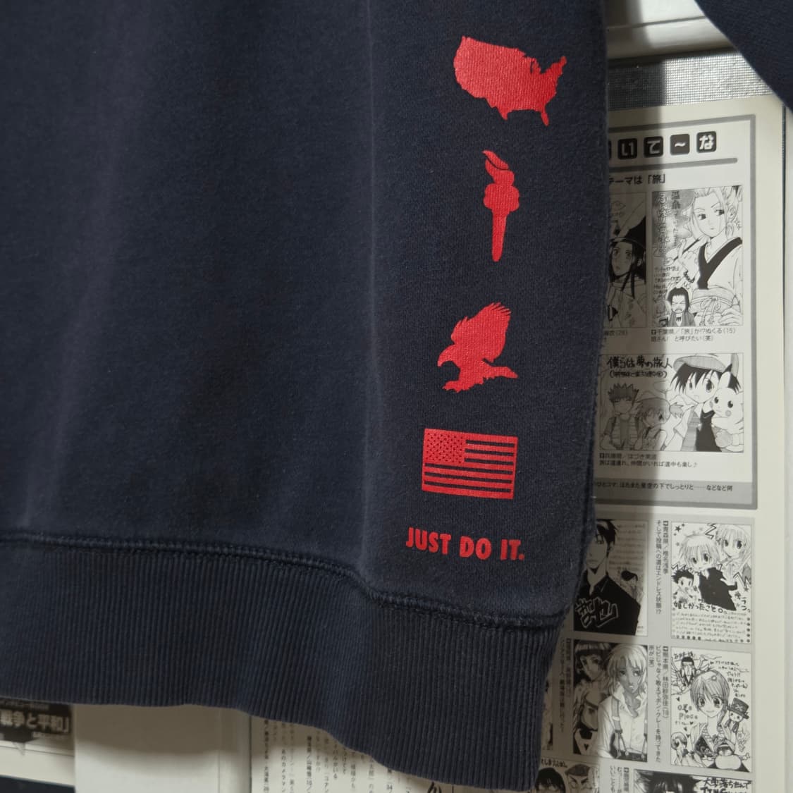 나이키 USA 빅프린팅 네이비 오버핏 후드집업 상품이미지8