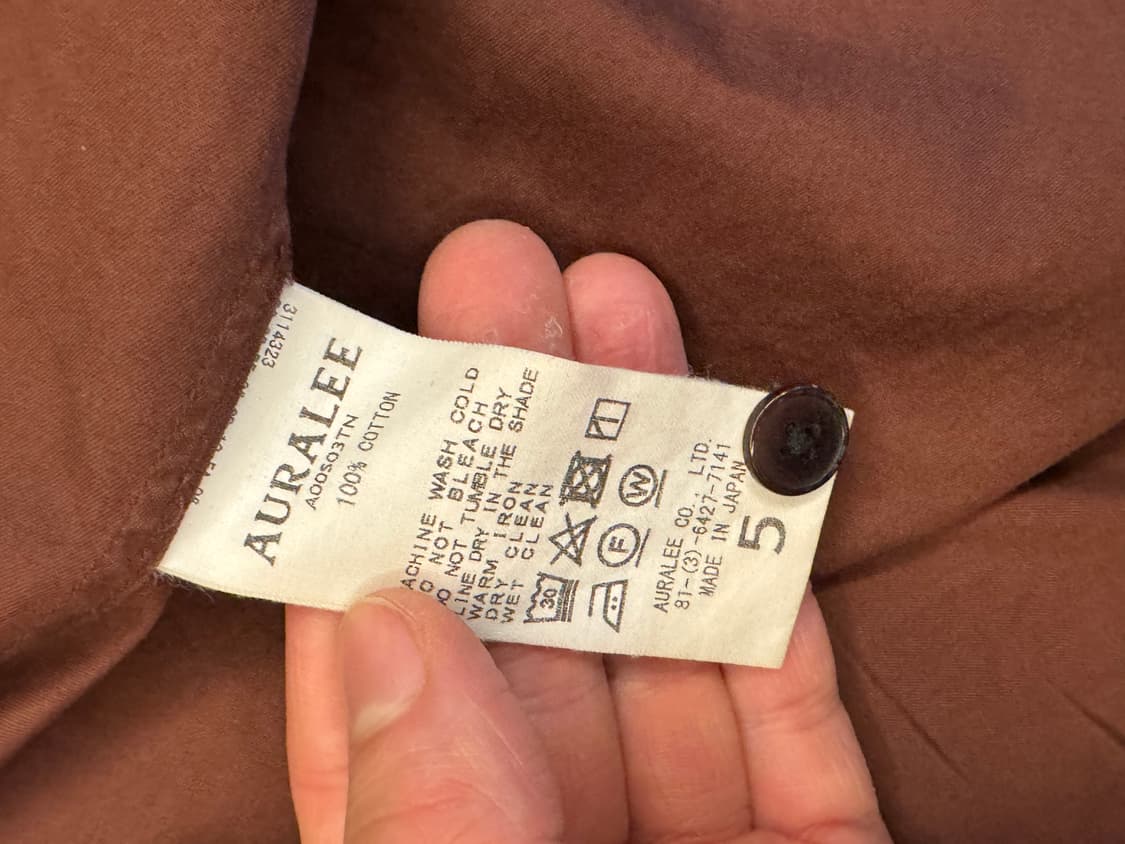 (5) 오라리 브로드 셔츠 버건디 상품이미지4