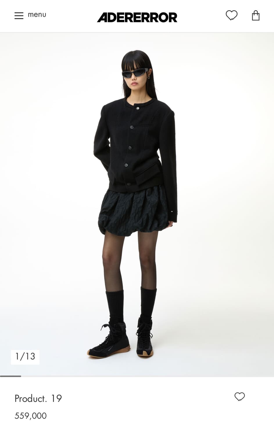 아더에러 product 19 트위드 맨투맨 M 상품이미지1