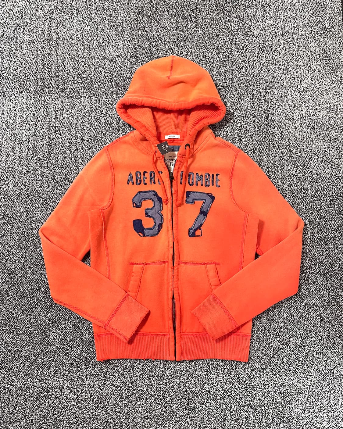 빈티지9. 아베크롬비 앤 피치 오렌지 빈티지 데미지 후드 기모 상품이미지1