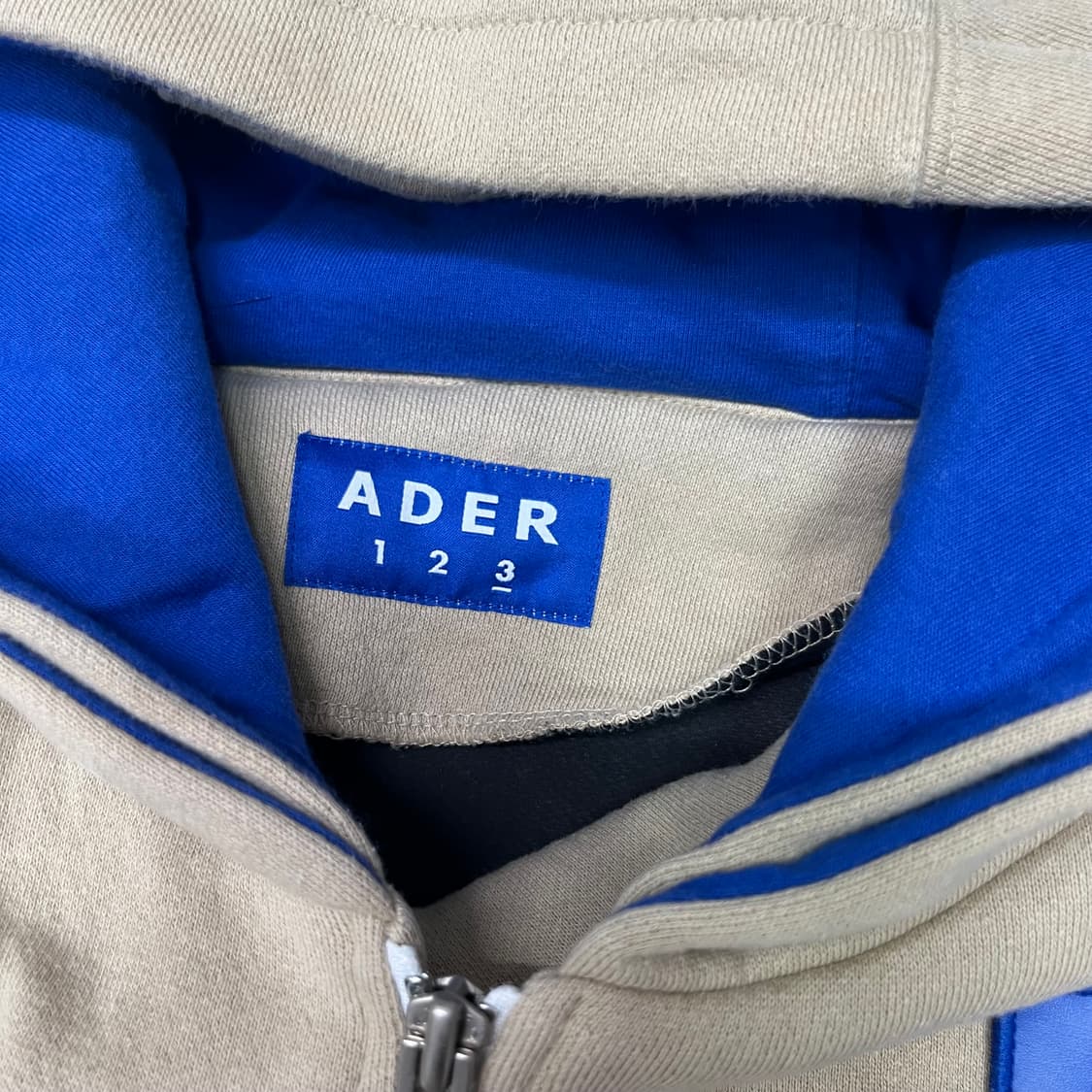 Ader Error beige double hood zip-up 상품이미지6