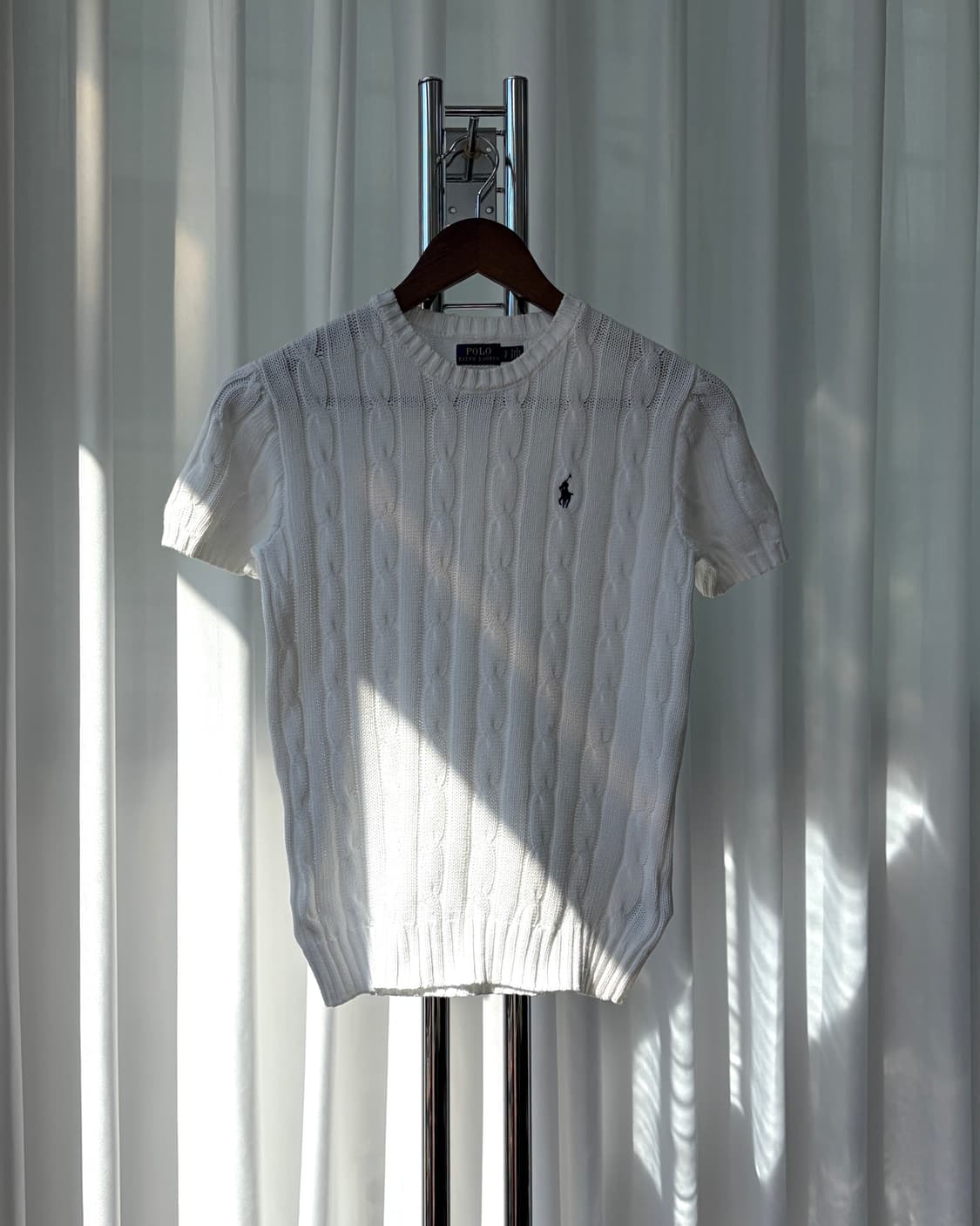 [S]폴로 랄프로렌 피마코튼 케이블 반팔 니트 상품이미지2