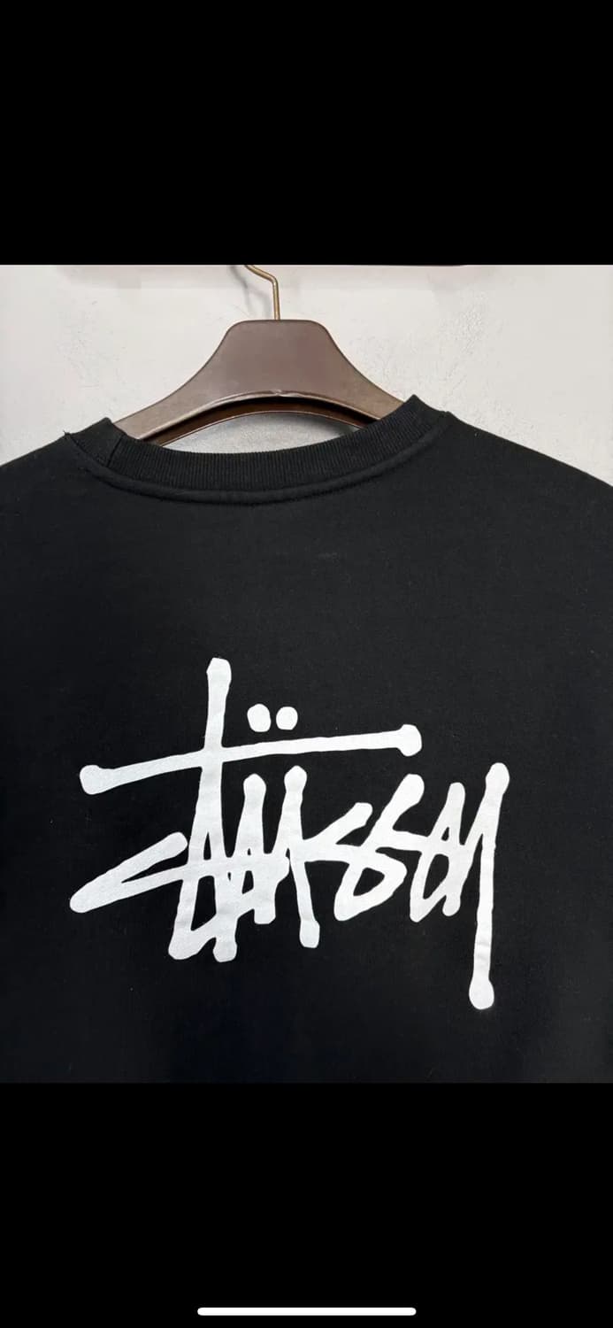 스투시 베이직로고 블랙 스웻셔츠 H2088 상품이미지6