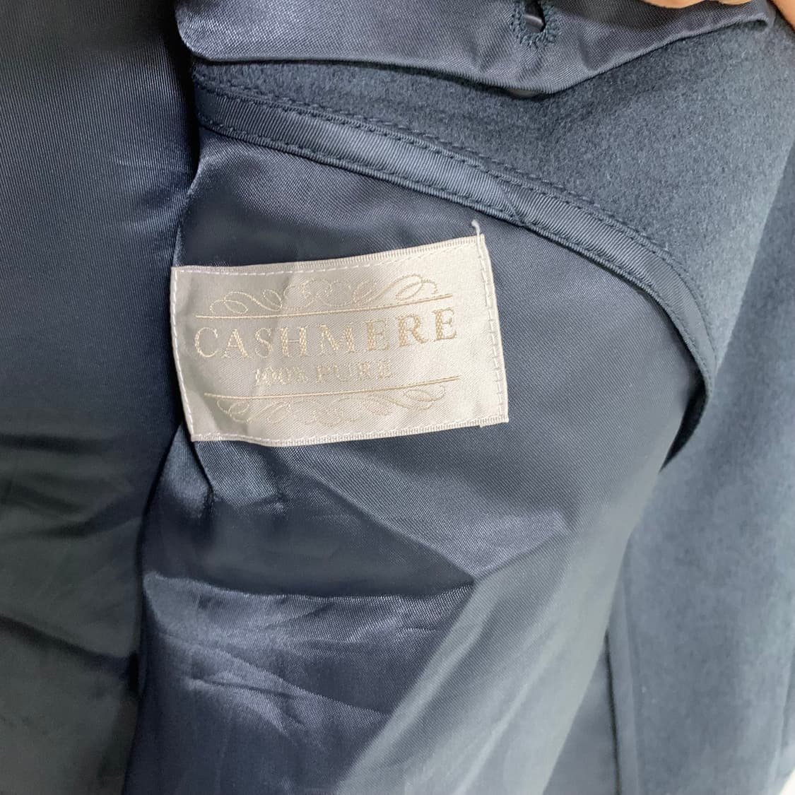 Wind Armor 빈티지 캐시미어 100 코트 블루 그레이 상품이미지5