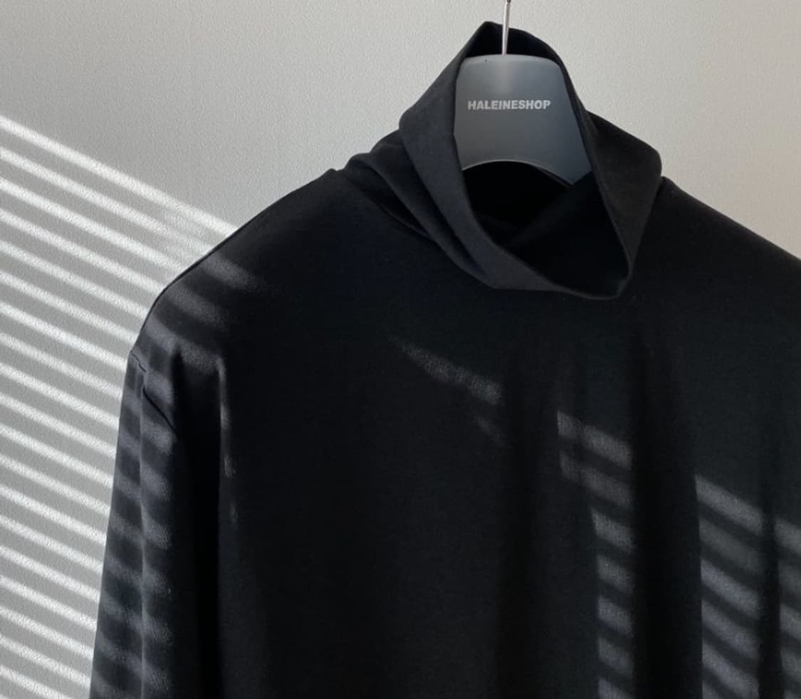 알렌느 모달 하이넥 티셔츠 2종 상품이미지4