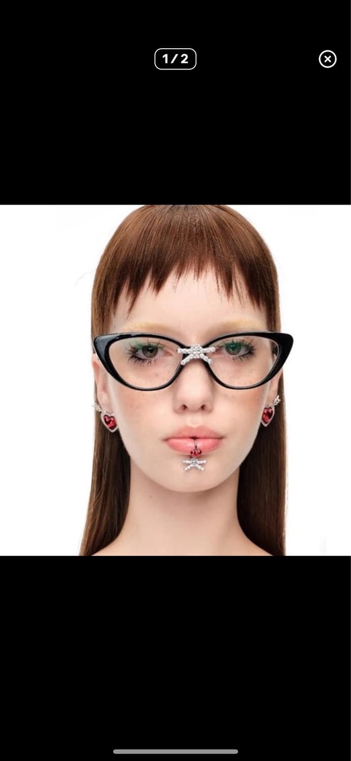 슈슈통 위민 젬스톤 보우 긱시크 안경 상품이미지1