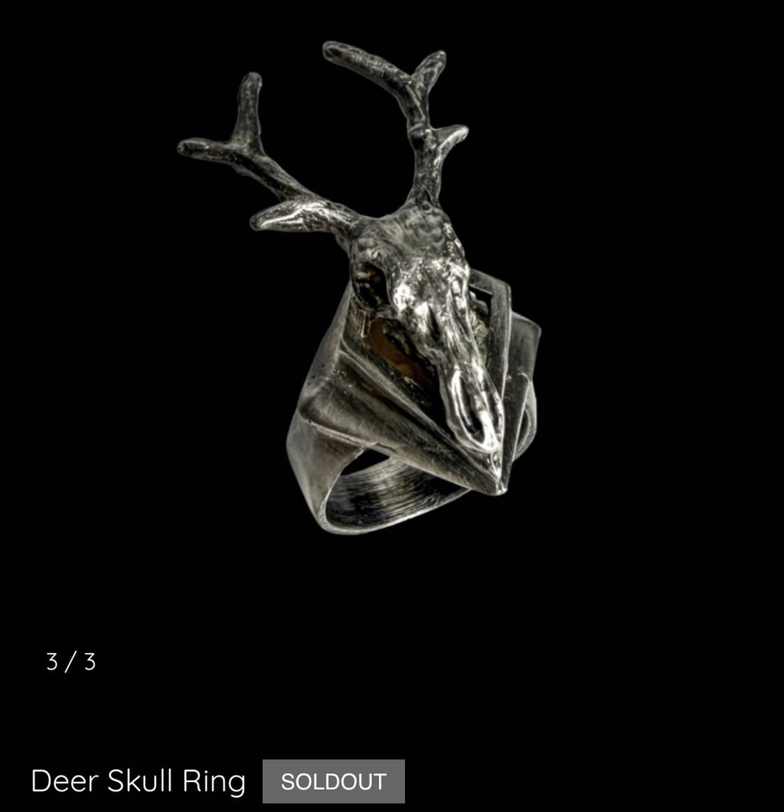 Emostanceclub Deer skull ring 상품이미지3